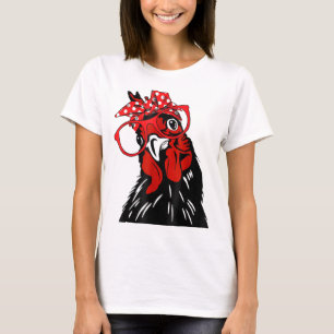 T-shirt mignonnes filles poulet avec bandeau de banane et