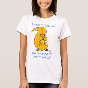 T-shirt Mignons écureuils de caricatures Je Pense Que Je 