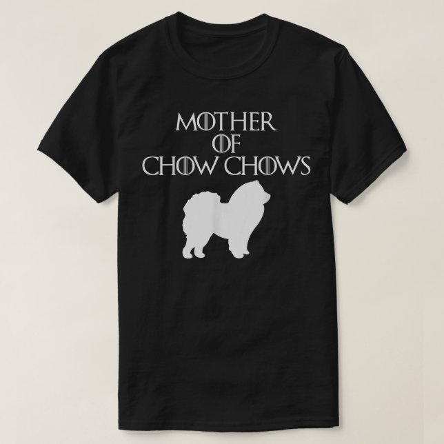 T-shirt Mignons et uniques mères blanches de Chow Chows  E (Design devant)