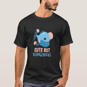 T-shirt Mignons Mais Dangereux Piranhas Rétro Poisson Pira