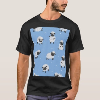 T-shirt Mignons moutons blancs : agneaux vintages.