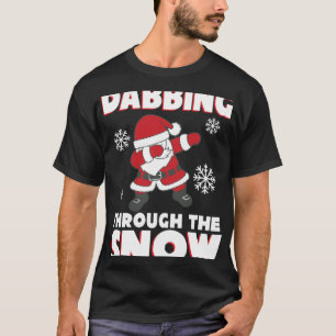 T-shirt Mignons Tee - shirts Père Noël Dabbing À Travers L