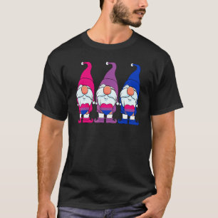 T-shirt Mignons Trois Nains Drapeau Bisexuel Fierté Bisexu