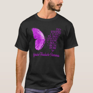 T-shirt Migraine Maux De Tête Sensibilisation Papillon Ros