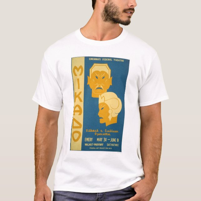 T-shirt Mikado Gilbert Sullivan WPA 1939 (Devant)