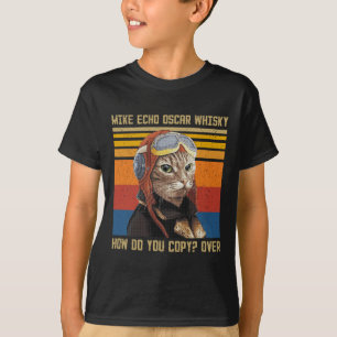 T-shirt Mike Echo Oscar Whisky Comment Copier - Vintage C