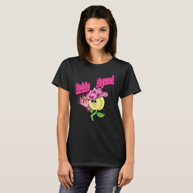 T-shirt Mikitiez cowboy bridesquad june mariée (Devant entier)