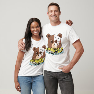 T-shirt Mikitiez été en peluche d'ours gelée feu de vin ro