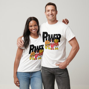 T-shirt Mikitiez humberger frenchfries couple puissance