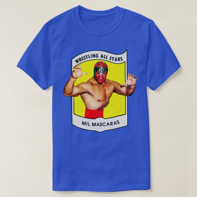 T-shirt Mil Mascaras 1982 Lutte Toutes Les Étoiles (Design devant)