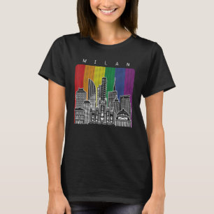 T-shirt Milan Italie Gay pride drapeau arc-en-ciel