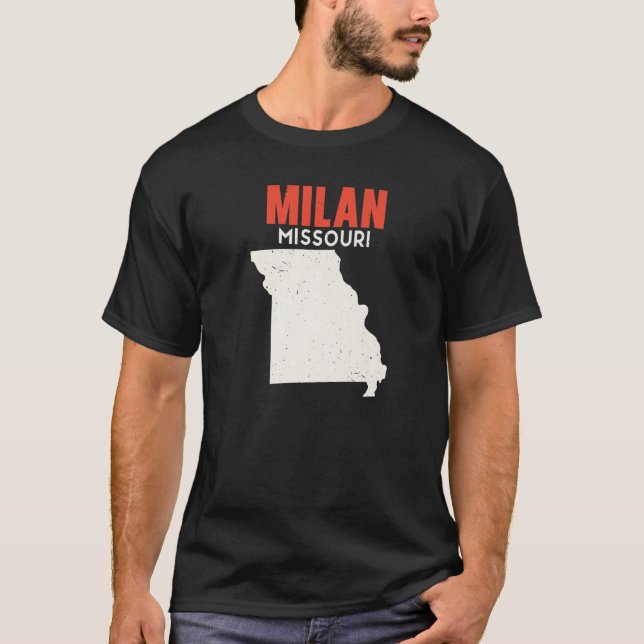 T-shirt Milan Missouri USA State America Travel Missourian (Devant)