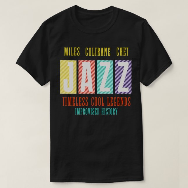 T-shirt Miles Coltrane Chet JAZZ Légendes Cool intemporell (Design devant)