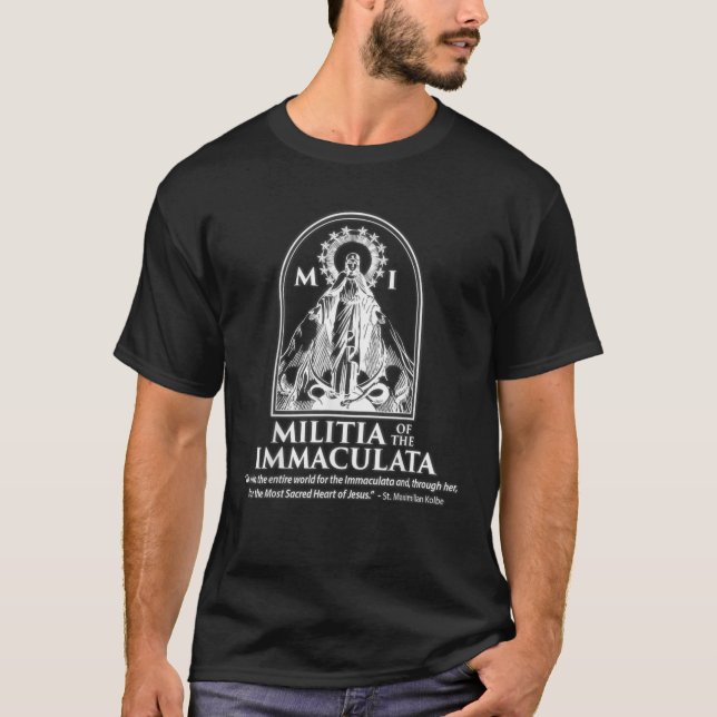 T-shirt Milice de l'Immaculata St Maximilian Kolbe Cath (Devant)