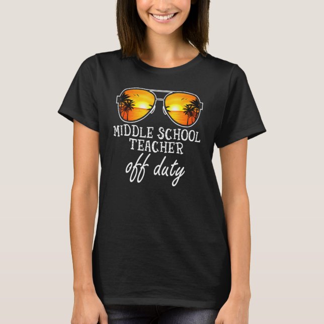 T-shirt Milieu Enseignant hors service Lunettes de soleil  (Devant)