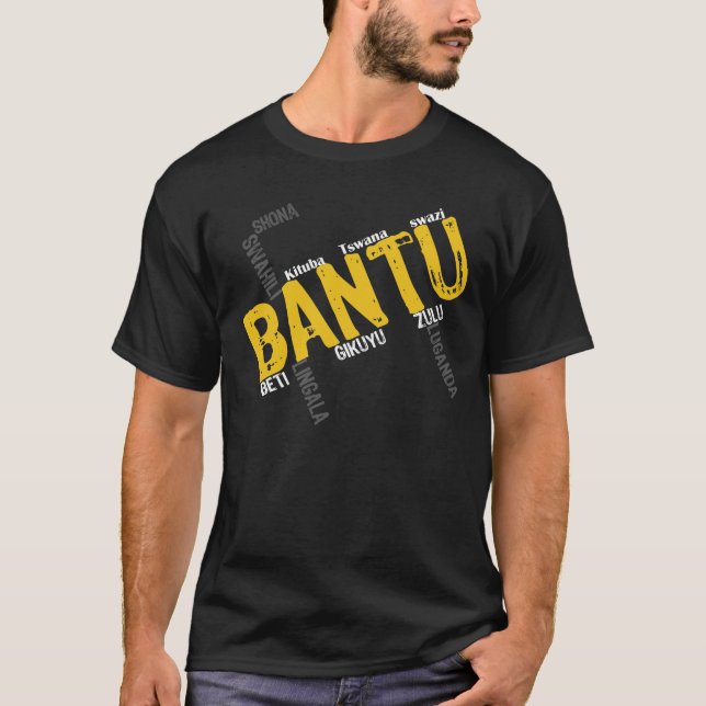 T-shirt Militaire de carrière bantou-Noir (Devant)