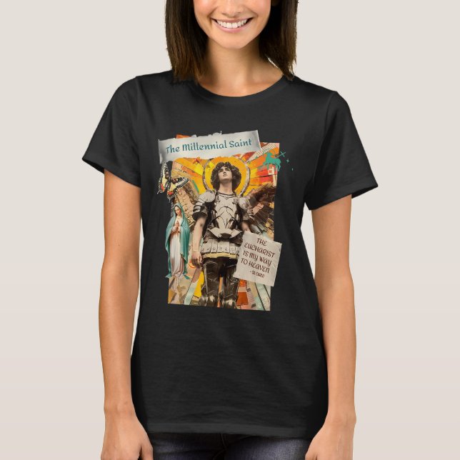 T-shirt Millennial Saint The Eucharist Way To Heaven  (Devant)