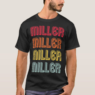 T-shirt MILLER Cadeau Nom de famille Funny Retro Vintage 8