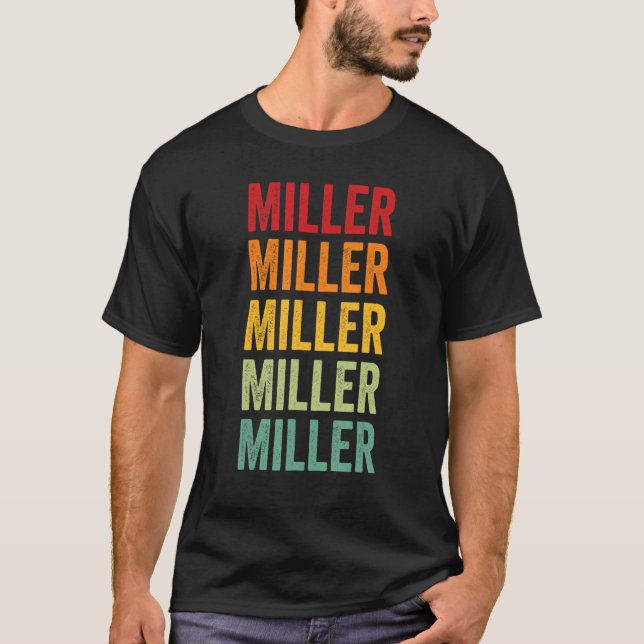 T-shirt Miller County Missouri Rainbow Text Design (Devant)