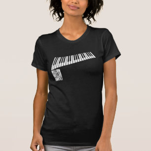 T-shirt Million de piano de quartet du dollar - blanc