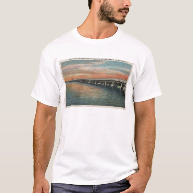 T-shirt Million de pont du dollar au-dessus de rivière de (Devant)