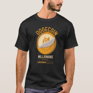 T-shirt Millionnaire Dogecoin Chargeant la Cryptomonnaie C