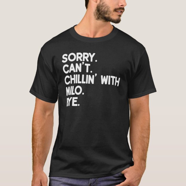 T-shirt MILO Prénom Funny Personnalisé Nommé Ami De (Devant)