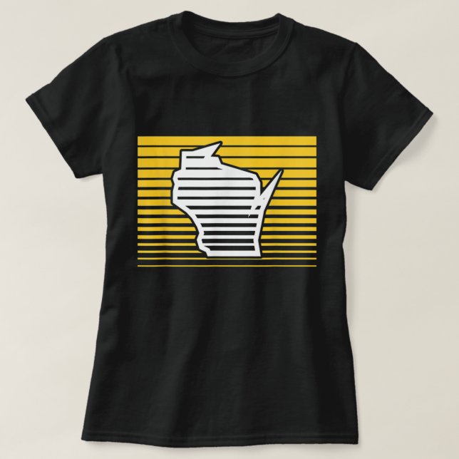 T-shirt Milwaukee Wisconsin Grandes Dégradées Rétro (Design devant)