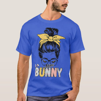 T-shirt Mimi Bunny Messy Bun Jour de Pâques Vêtements de f