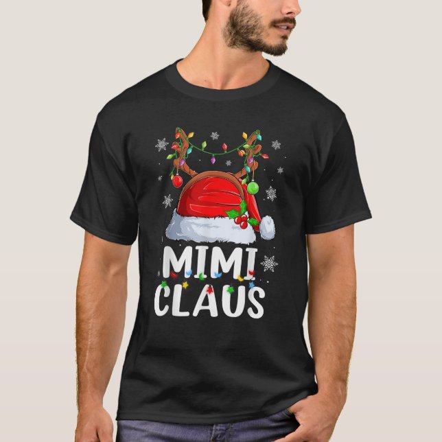 T-shirt Mimi Claus Joyeux Noël Père Noël Chapeau grand-mèr (Devant)