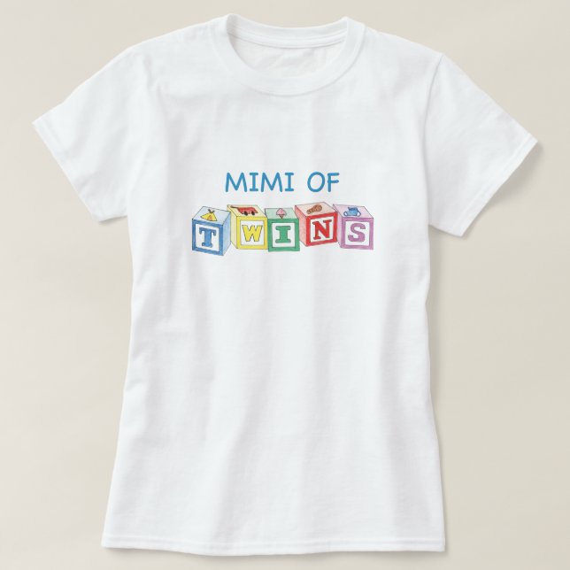 T-shirt Mimi de blocs de jumeaux (Design devant)
