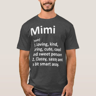 T-shirt MIMI Définition Nom personnalisé Amusant Anniversa