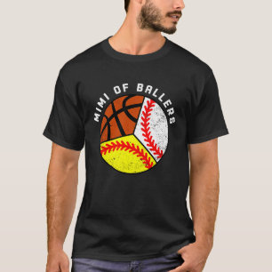T-shirt Mimi des Ballers Baseball Softball Basket-ball Mim