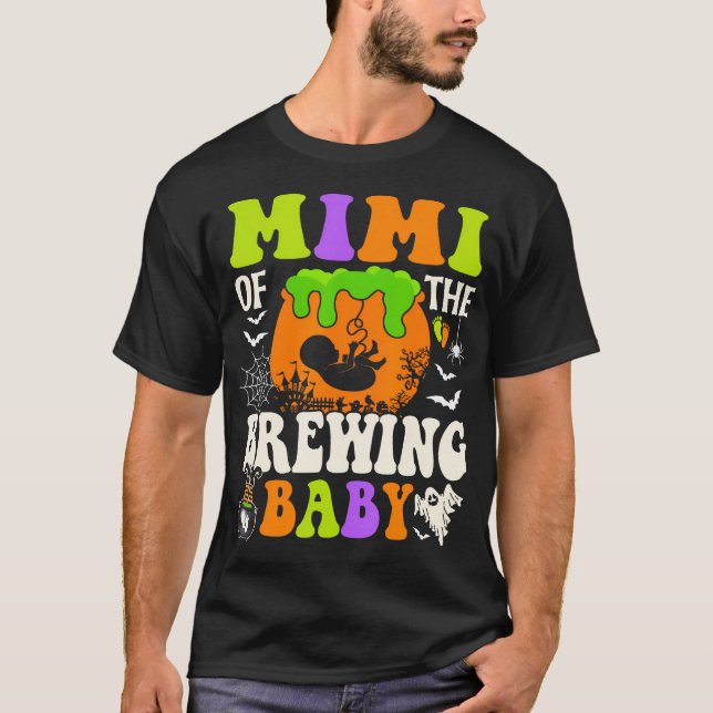 T-shirt Mimi Du Bébé Brassant Halloween Grossesse Bébé (Devant)