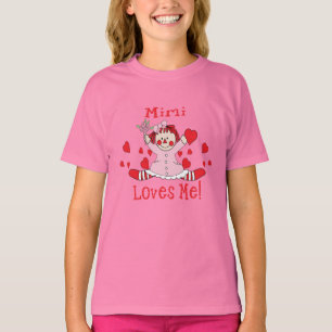 T-shirt Mimi je de l'amour poupée de chiffon