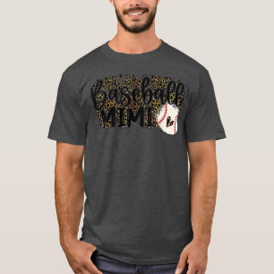 T-shirt Mimi Leopard De Baseball De Baseball De Mimi