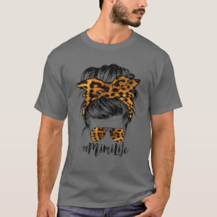 T-shirt Mimi Life Lunettes de soleil Messy Bun Fête des m