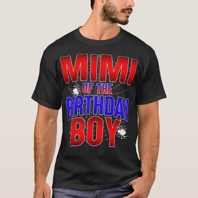 T-shirt Mimi Of The Birthday Boy Costume Spider Anniversai (Devant)