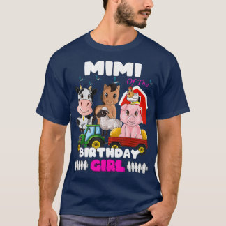 T-shirt Mimi of the Birthday Girl Barnyard Farm Animaux