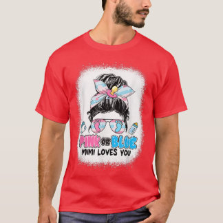 T-shirt Mimi Rose Ou Bleu Vous Aime Messy Bun Genre Revea