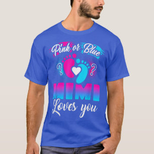 T-shirt Mimi Rose Ou Bleu Vous Aime Mignonne Genre Révéler