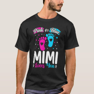 T-shirt Mimi Rose Ou Bleu Vous Aime Mignonne Genre Révéler