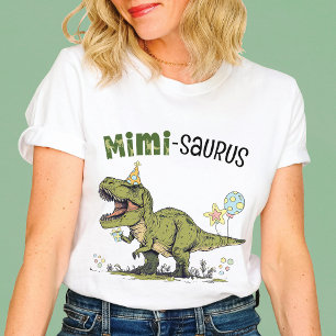 T-shirt Mimi-saurus Dinosaur Thème Fun Anniversaire de enf