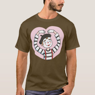 T-shirt Mimme mignon Avec Gesture D'Amour