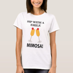 T-shirt Mimosa Sip Avec Le Sourire Mimosa
