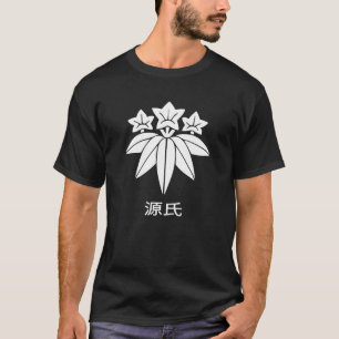 T-shirt Minamoto clan kamon et Kanji samouraï japonais gue
