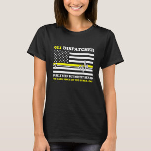 T-shirt Mince Ligne Jaune 911 Expéditeur Rarement Vu Mais 
