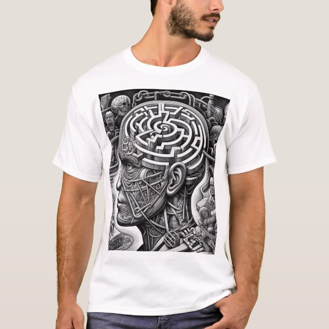 T-shirt Mind Maze : Dévoiler le contrôle totalitaire (Devant)