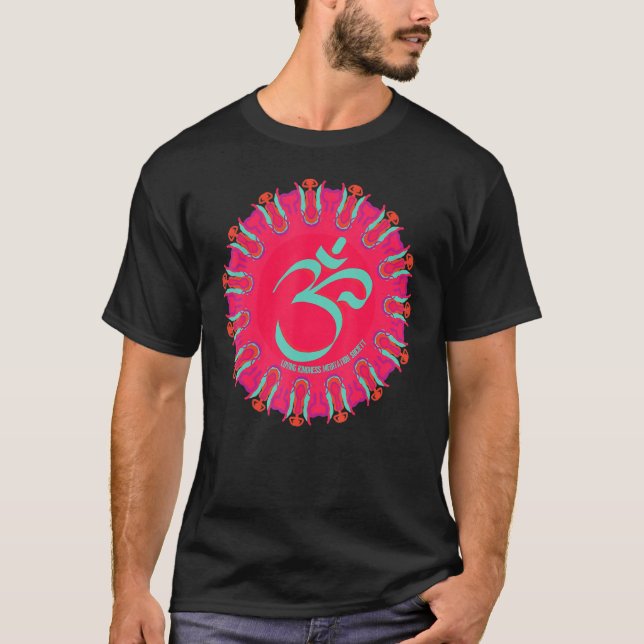 T-shirt Mindfulness Om Ohm Mandala Buddhism Yoga Meditatio (Devant)