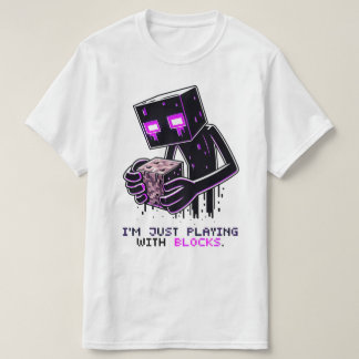 T-shirt Minecraft Enderman, je ne fais que jouer avec des